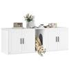 PawHut Armadietto per lettiera 3-in-1 per gatti grandi 145x49x51cm Bianco | Armadietto per gatti, lettiera nascosta, con divisorio e tappetino tiragraffi, casetta, sotto 10 kg.
