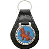 Gifshop UK Portachiavi In Pelle Leone Dello Sri Lanka, Anello Doppio, Nero, Modello Moderno