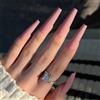 Kaiperala Unghie finte extra lunghe a pressione, 24 pezzi, rosa, adesive, rimovibili, a copertura totale, in acrilico, per donne e spose, accessori per nail art