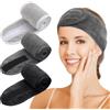 KinHwa Fascia per capelli da donna in microfibra, chiusura in , spugna, soffice, antiscivolo, regolabile, trucco, pulizia del viso, sport, yoga, tricolore, 3, 3 pezzi
