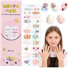 EBANKU Kids Adesivi Unghie Gel UV | Stile Orsetto Dolce Adesivo Gel UV | 22PCS Smalto Adesivo per Unghie per Bambini (Age 6+), Adesivi per unghie in gel, Strisce Gel Unghie