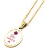 Handmade Generico Collana corta donna in acciaio color oro con ciondolo pendente e frase Sei Unica - Personalizza la collana con la tua incisione