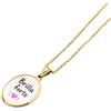 Handmade Generico Collana donna corta oro girocollo frase Brilla forte - Personalizzala con la tua incisione
