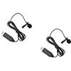 2Pcs Professional USB Clip Microphone Reusable Condenser Mic for Computer