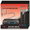 Kit Microfoni Wireless Ricevitore Uhf Radiomicrofoni 2 Canali Karaoke Kit-mic02