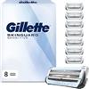 Gillette Skinguard 8 Lamette di Ricambio per Rasoio Barba Pelli Sensibili | Striscia Lubrificante Lubrastrip Migliorata, per Uomini con Irritazioni della Pelle, 8 Lamette da Barba