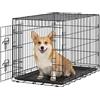 Feandrea Gabbia per Cani, 1 Porta, Pieghevole, 92,5 x 58,2 x 63,4 cm | Box Cani per Interno in Metallo con Vassoio, Montaggio Senza Attrezzi, Nero Inchiostro, Collezione Dack, PPD012BH01