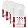 Deo Naturals Deodorante Roll-on con Rosa Damascena 50 ml - nutriente Deo Naturals (Confezione da 4)