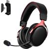 Akko Verge S9 Cuffie Gaming Wireless 25ms Bassa Latenza 270g Leggere | Driver 53mm, Modalità Quad 2.4G Bluetooth Cavo, Microfono Antirumore, Batteria 250H, PC PS5 PS4, Nero Rosso