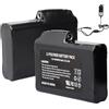 Lushtower 7.4V 4000mAh 2 batterie con caricabatterie per guanti, calze e abbigliamento riscaldati, passamontagna, cappelli, solette, intimo termico, pantaloni e guanti termici 3.5x1.35mm