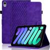 Vkooer - Custodia per iPad mini (A17 Pro) 2024 7. generazione/iPad mini 6. generazione 2021 8,3 pollici, in pelle PU, con chiusura a portafoglio e funzione di accensione/spegnimento automatica