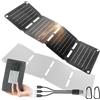 HOTUT Caricabatterie Solare Portatile, 10W Caricabatterie Solare per Cellulare con Porte USB, IP67 Impermeabile ETFE Pannello Solare Portatile Pieghevole per Smartphone Tablet Powerbank