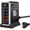 ZHITING Caricatore USB C da 660 W, PD 140 W, caricatore rapido a 10 porte, caricatore GaN-III con 6 USB-C + 4 porte USB-A per MacBook iPad Pro/Air, iPhone 16 15 Pro Max, Samsung, Xiaomi, iPad