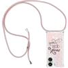 Paekear Custodia per Cellulare con Corda per Xiaomi Redmi 13C/ Poco C65 Case, Liquido Sabbie Mobili Bumper TPU Cover con Collana Practical Stylish/Necklace Cordoncino Cordino Tracolla, Sognare