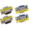 Be In Your Mind 4x Adattatori VGA 15 Pin Mini Adattatori Per Cambio Genere Connettori DB15 Nero Maschio A Maschio E Blu Femmina A Femmina