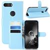 Fertuo Cover Alcatel 1S 2019, Custodia Portafoglio Cover a Libro in Pelle Flip Case con Silicone Bumper, Fibbia Magnetica, Porta Carte, Kickstand, per Alcatel 1S 2019 Smartphone, Blu