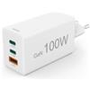 Hama Caricatore rapido USB (Presa di Ricarica USB Multipla, Caricatore GaN per Cellulare, Caricatore USB C 100 W, Caricatore Universale USB-A, Caricatore Quick Charge 3.0, Caricatore rapido Power
