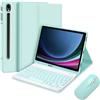 Generic Custodia con tastiera per Samsung Galaxy Tab A7 10,4 2020 SM-T500/ T505/ T507 con mouse, cover sottile per tablet con tastiera Bluetooth, tastiera staccabile con supporto per S Pen