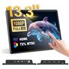 Golday Monitor industriale portatile da 13.3 pollici con touch screen, display mobile FHD 1920×1080 IPS, ingresso HDMI/VGA/USB Touch, compatibile con PC, laptop, PS5/4, Xbox
