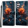 Haninsuze Cover per Samsung Galaxy A55 5G, Portafoglio PU Pelle, Rose | Interno TPU Antiurto, Anti-Graffio, Fessura per Schede, Supporto Stand, Design Libro, Flip