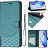Jiajihua Cover Compatibile con TCL 306/305,Compatibile con TCL 30 SE 4G 6165H Chiusura magnetica Flip Stand Card Slot Wallet Zipper Lanyard Green