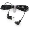 SZRMCC European - Cavo di alimentazione a 2 pin a C7, da 2 slot EU a IEC C7, figura 8 Plug AC Power Extension (1 pezzo, angolato da Eu 2 Pin ad angolo C7, 5 m)