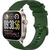 GIOPUEY Cinturini Compatibile con Realme Watch 5, Morbido Silicone Cinturino [Resistente all'Usura] [Traspirante] - Dark Green