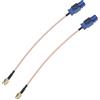 Be In Your Mind 2PCS Cavo Adattatore Per Antenna GPS Per Auto SMA Maschio A Fakra C Maschio RG-316 Per Sistema Ricevitore Di Navigazione GPS Stereo Per Auto Tronco 17CM