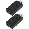 VGOL 2 Pezzi Scheda Audio Esterna USB 2.0 Virtuale A 7.1 Canali Adattatore Audio Stereo Con Porta Audio Da 3,5 Mm E Microfono Adatta Per Laptop Desktop Con Porta USB