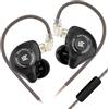 CCA KZ EDX Pro X Cuffie in-ear, cuffie HiFi IEM, suono deep bass in-ear monitor con cavo rimovibile, per audiofili, DJ, cantanti