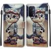 KENHONER Custodia per Oppo A54 5G / A74 5G, gatto | Portafoglio Pelle PU, Magnetica, Resistente Agli Urti, Scomparto Carte Credito, Pieghevole, Flip Libro, Motivo