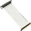 LINKUP - Ultra PCIe 4.0 X16 cavo riser [Testato in RTX4090 RX6950XT x570 B550 Z690] Supporto verticale schermato gaming PCl Express gen4┃Spina GPU inverso (25cm) Progettato per ITX┃Bianco