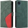 Fatcatparadise Cover per Samsung A03 Core, Flip Caso in PU Pelle Case Cover Libro Portafoglio Protettiva Custodia con TPU Sottile Antiurto,[Kickstand][Slot per Schede][Chiusura Magnetica] (Verde)