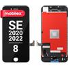 MOBILEX® Display LCD per iPhone 8 / SE 2020 / SE 2022 (Nero) | Schermo Touch Retina 4,7 | Completo di Frame