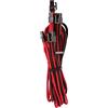 Corsair Cavi Protetti Singolarmente con Guaina PCIe (Connettore Doppio) Type 4 Gen 4 Premium - Rosso/Nero
