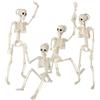 YORFULL Scheletro Halloween, 4 Pezzi Scheletro Decorazioni per Halloween, Scheletri di Plastica con Giunti Mobili, Adatto per Decorazioni di Halloween per Interno ed Esterno, Case Horror e Giardini