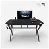 Produce Shop Scrivania Gaming ergonomica Carbonio 120x60cm Cuffie portabibite Sportbot 120 - Nero