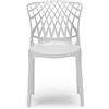 REDÒKASA Sedia in polipropilene ARKO, MADE IN ITALY, impilabile, idrorepellente, resistente ai raggi UV, design moderno, ideale per sala da pranzo, cucina, bar, ristoranti o giardino (Bianco, 1)