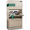 BAKAJI Scarpiera Portascarpe in Legno MDF con 3 Ante Porta Scarpe a Ribalta Maniglie a Scomparsa Doppia Profondità Dimensioni Compatte Slim 63 x 24 x 115 cm Salvaspazio Ingresso Casa (Olmo)