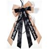 CaPiSo Fiocco doppio in iuta, realizzato a mano, 20 x 40 cm, per funerale, nero con scritta, design protetto (Memorial End 01)