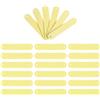 PATIKIL 24Pezzi Etichette in Pelle, Etichette in Pelle da 85mm Fatte a Mano Etichette all'Uncinetto in Pelle PU Finte Personalizzate Vuote Incise con 2 Fori per Oggetti, Giallo