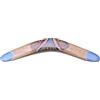 Australian Treasures Boomerang Aussie - 40 cm Boomerang in legno con design a pois painting