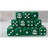 Warbay.Shop Ork Green - Dadi da gioco, 16 mm, D6, set da 20 pezzi, con logo Orc, colore: Verde goblin