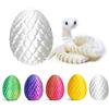 Myqiqi 12'' 3D stampato Serpente Uovo Figura di Serpente 3D in Uova di Pasqua, Snodato Snake Fidget Giocattoli per la Casa e l'ufficio Esecutivi Decor