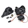 JOYSOG Cambio in metallo a 2 velocità con ingranaggi interni set per Traxxas 1/10 TRX-4 TRX-6 RC Crawler Car Upgrade Parts (nero)