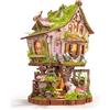 FUNPOLA LED 3D Puzzle Rowan's Treehouse Kit, Puzzle Miniatura Casa delle Fate DIY con Luce, Decorazione da Libreria in Legno Regalo per Adulti e Ragazzi (14+)