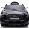 Mondial Toys Macchina Elettrica per Bambini Audi e-tron Sportback 12V con Licenza Ufficiale Telecomando Parentale 2 Motori Porte Apribili Soft Start Luci Led Ammortizzatori Nero