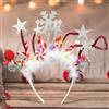 Mecctuck Copricapo di Natale, fasce per capelli di Natale, cerchietto con piume luminose, fiocchi di neve scintillanti, stella, accessorio per capelli di Natale per ragazze e donne, accessori per
