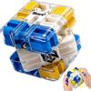 Ajuanbazha Large 3D Labyrinth Cube Puzzle, Sfida di Labirinto 3x3, Sfida Logica Cubo Puzzles Labirinto, Fidgets Gioco di Labirinto 3D con Pallina Rotante per Bambini e Adulti (A)