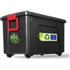 Iris Ohyama, Scatole Pieghevoli, 110L, Per Unità, Nero, Grande, Solido, Impilabile, Per Garage, Scaffali, Scatola Organizer, Plastica, Contenitore, SIA-110